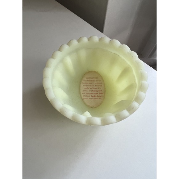 Vtg Fenton Burmese Custard Fairy Lamp Glowing Handpainted Signed Satin - Picture 2 of 6